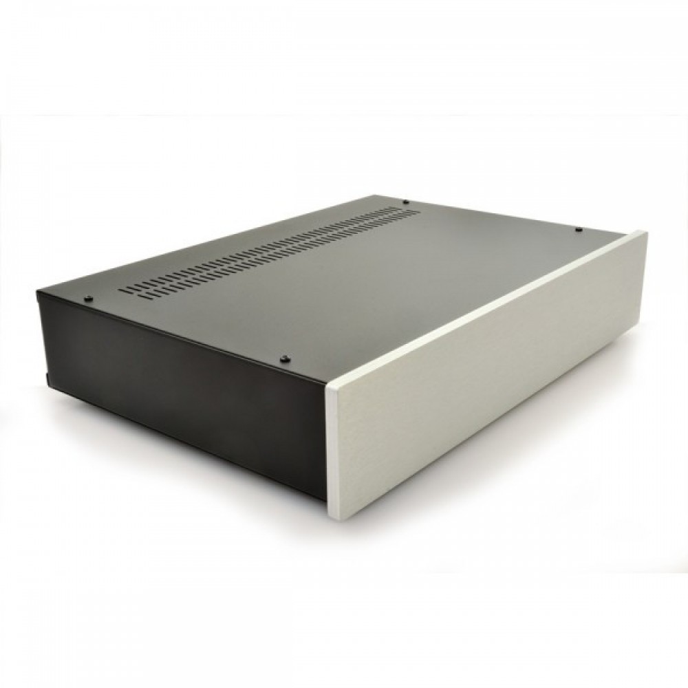 Modushop 2U chassis - 300mm deep with 10mm silver front panel